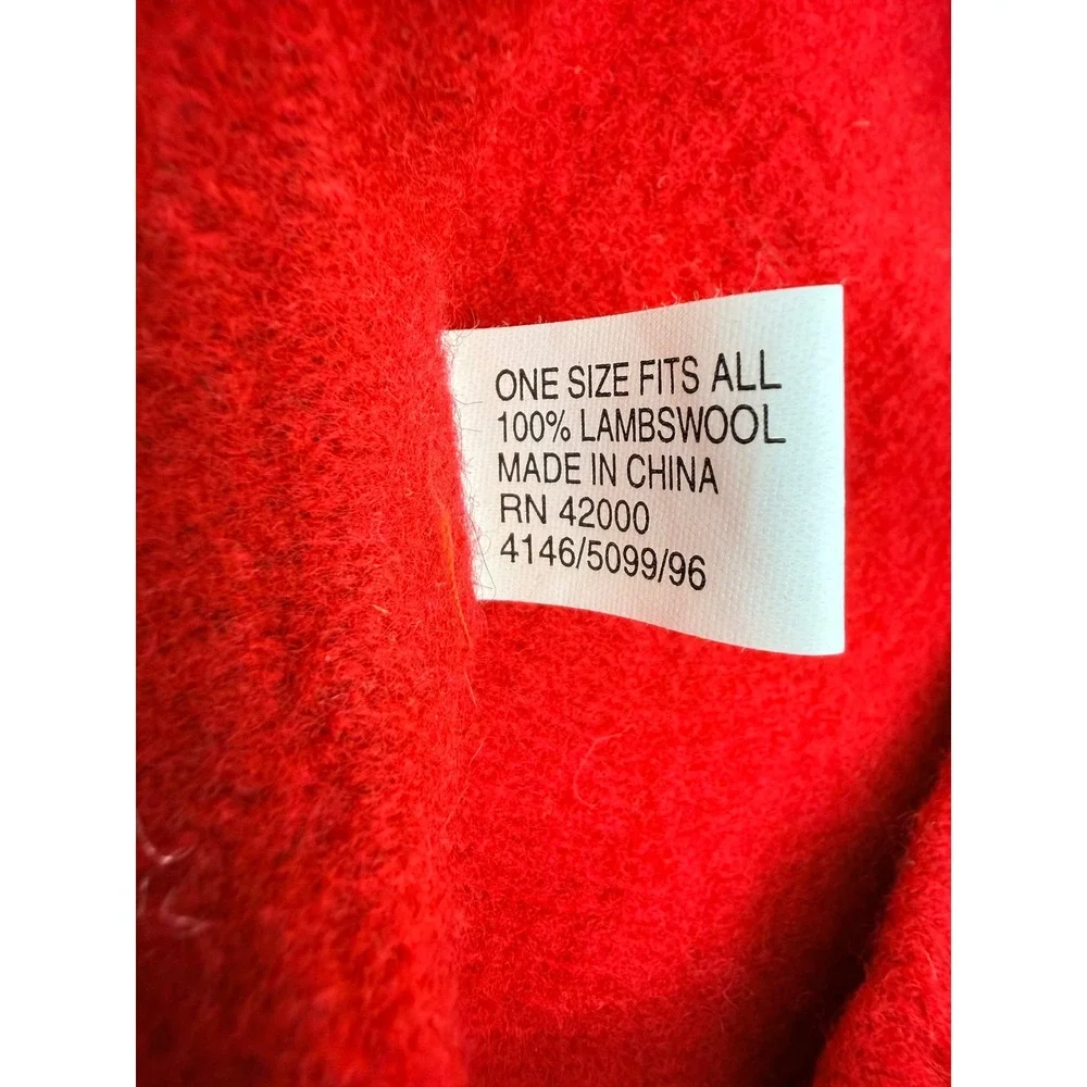 Classic Red Lambs Wool‎ Beret Hat One Size Fits All Cozy Winter Fashion #64